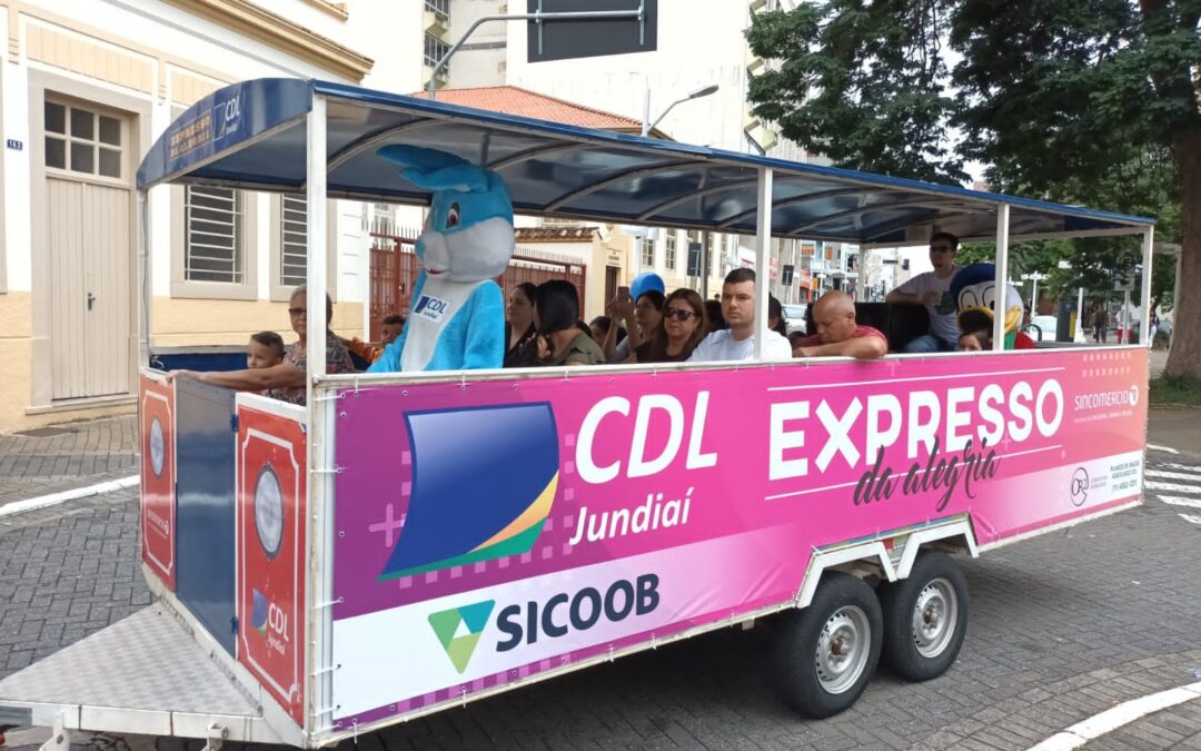 Abertura em horário estendido e atrações da ação de Páscoa da CDL, Sincomercio e Sesc Jundiaí atraem consumidores ao Centro