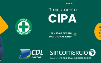 CDL Jundiaí realiza treinamento da CIPA nos dias 24 e 25 de agosto